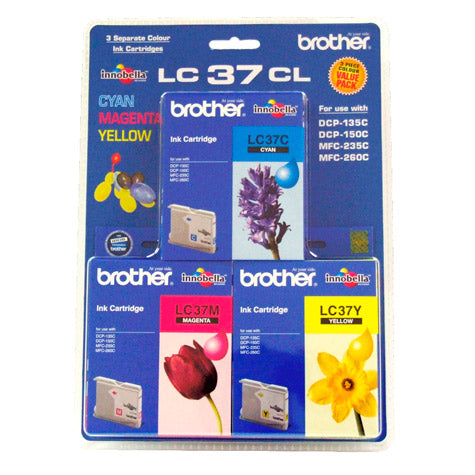 Brother LC-37CL-3PK OEM Ink Cartridge Colour Value Pack C/M/Y_1006258_LC-37CL-3PK
