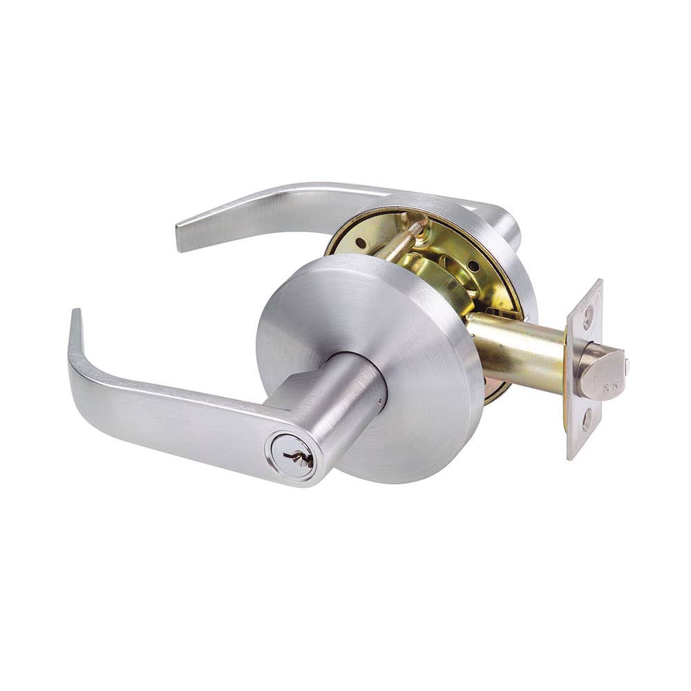 KNL Exit Lockset Backset 70mm Satin Chrome Finish 249260 YL17/EXT/SC