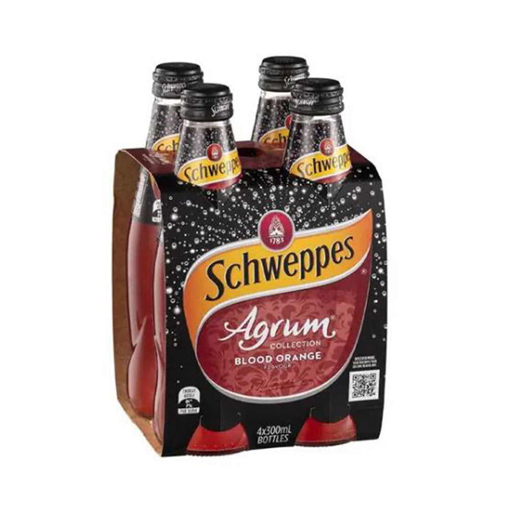 Schweppes Mineral Water Agrum Blood Orange 300ml Glass Carton 24 (6 X 4pk)_1040420_10003196