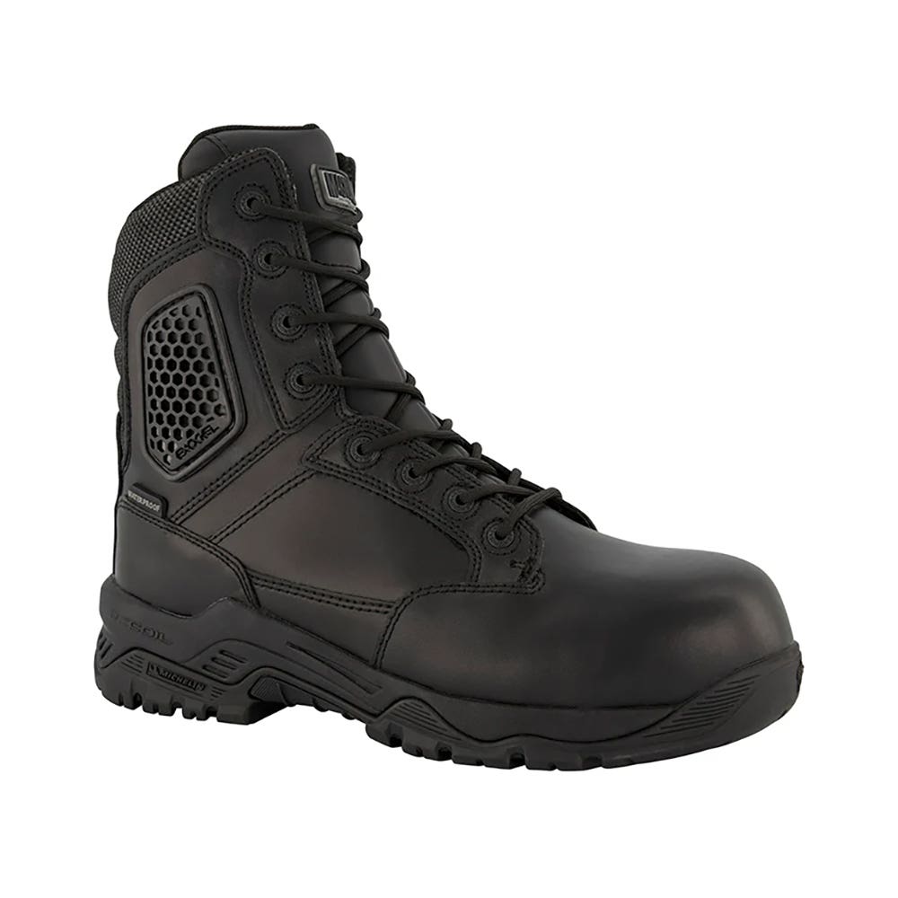 Boot Strike Force 8.0 Leather Zip / Lace Up Comp Toe Magnum US 10 Black 598571 MSF850-BLK010