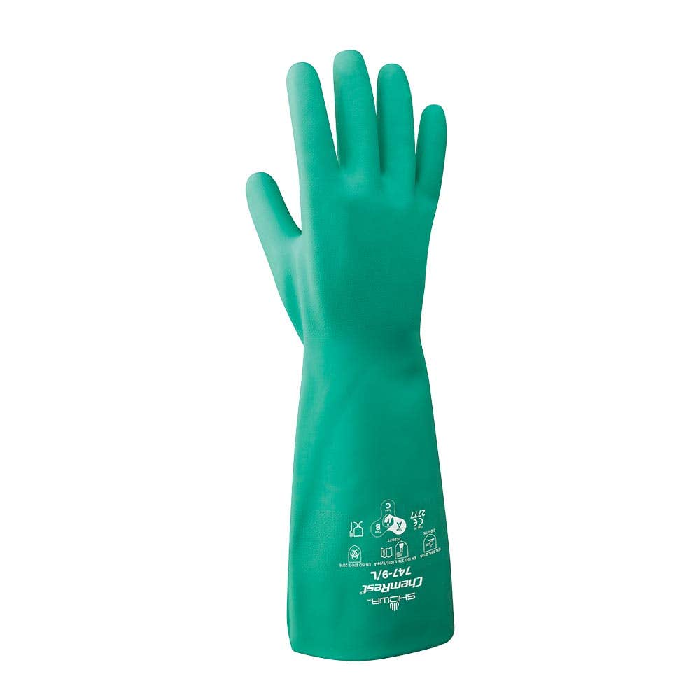 747 Chemical Resistant Nitrile Gloves 480mm SHOWA747