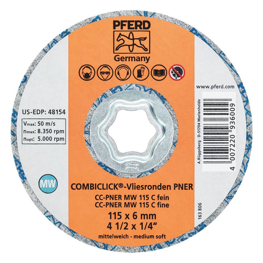 Disc Grinding 115mm Non-Woven Combi Click PNER MW Fine Pferd 149852 42002086