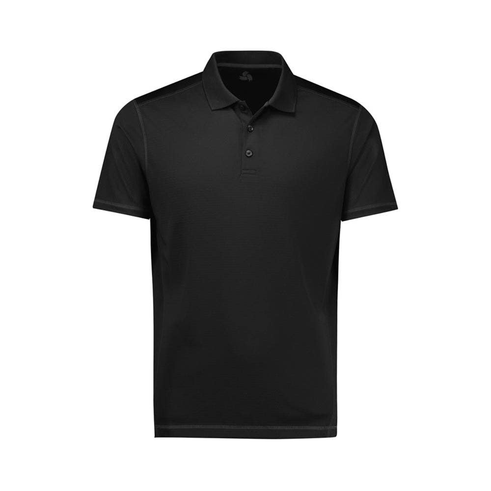 Mens Dart Short Sleeve Large Polo Black_585089_P419MS-BLK/BLK-LARGE