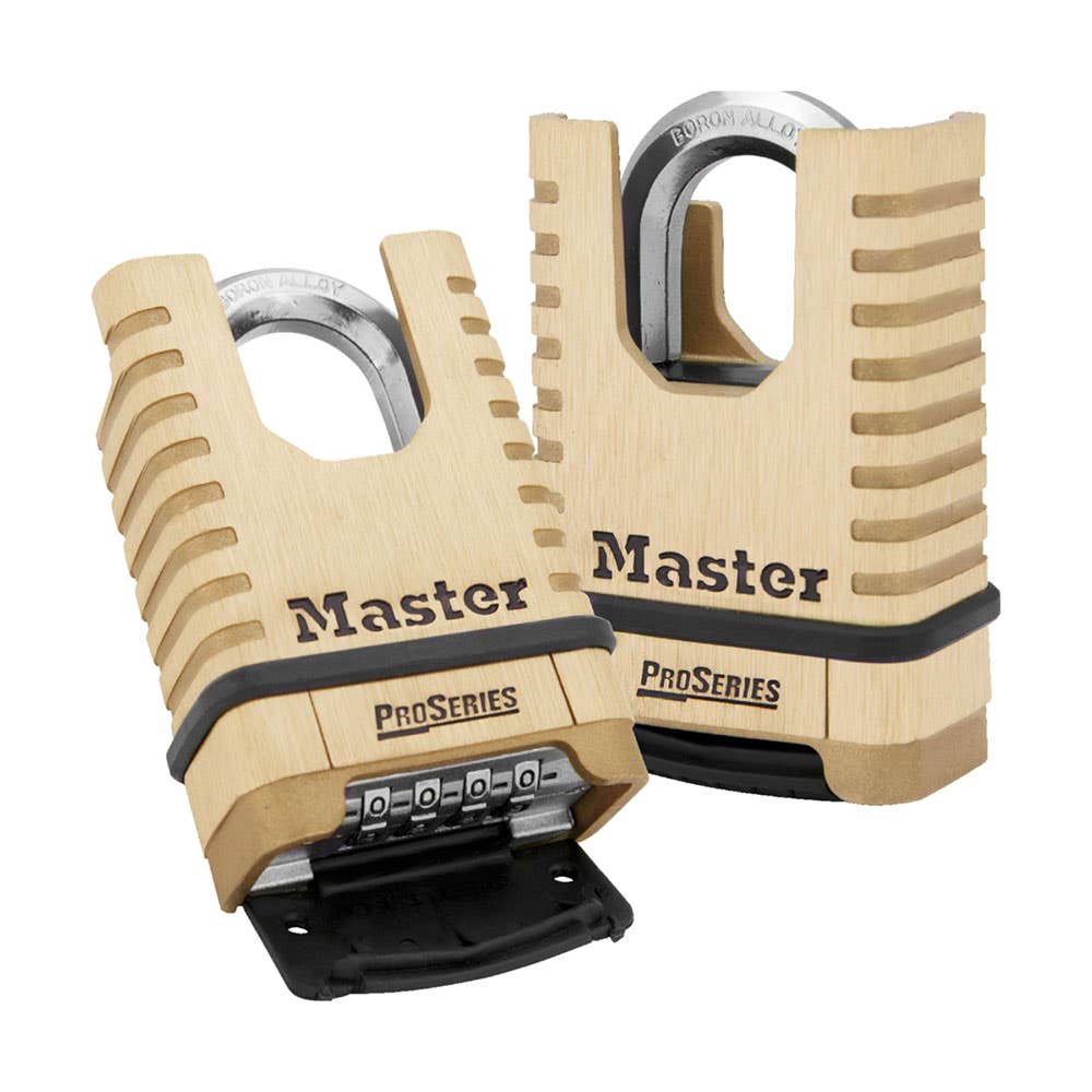 Heavy Duty Brass Shrouded Combination Padlock 57mm 470537 1177DAU