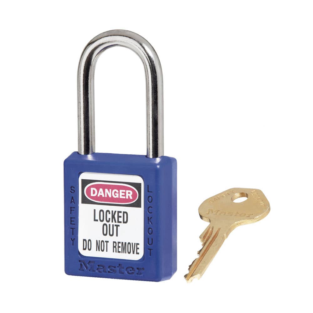 Padlock Lockout 0410 Zenex 38/44mm Blue KA Masterlock PK/10 143566 0410BLUKA10