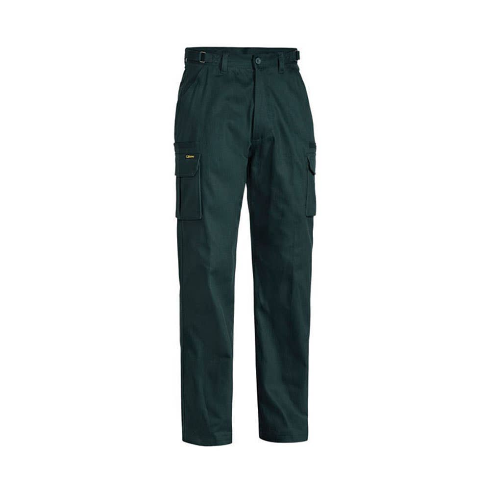 Pants Cotton Drill 310gsm 8 Pocket Cargo Bottle 102R Bisley_90012439_BPC6007_BGRGR02