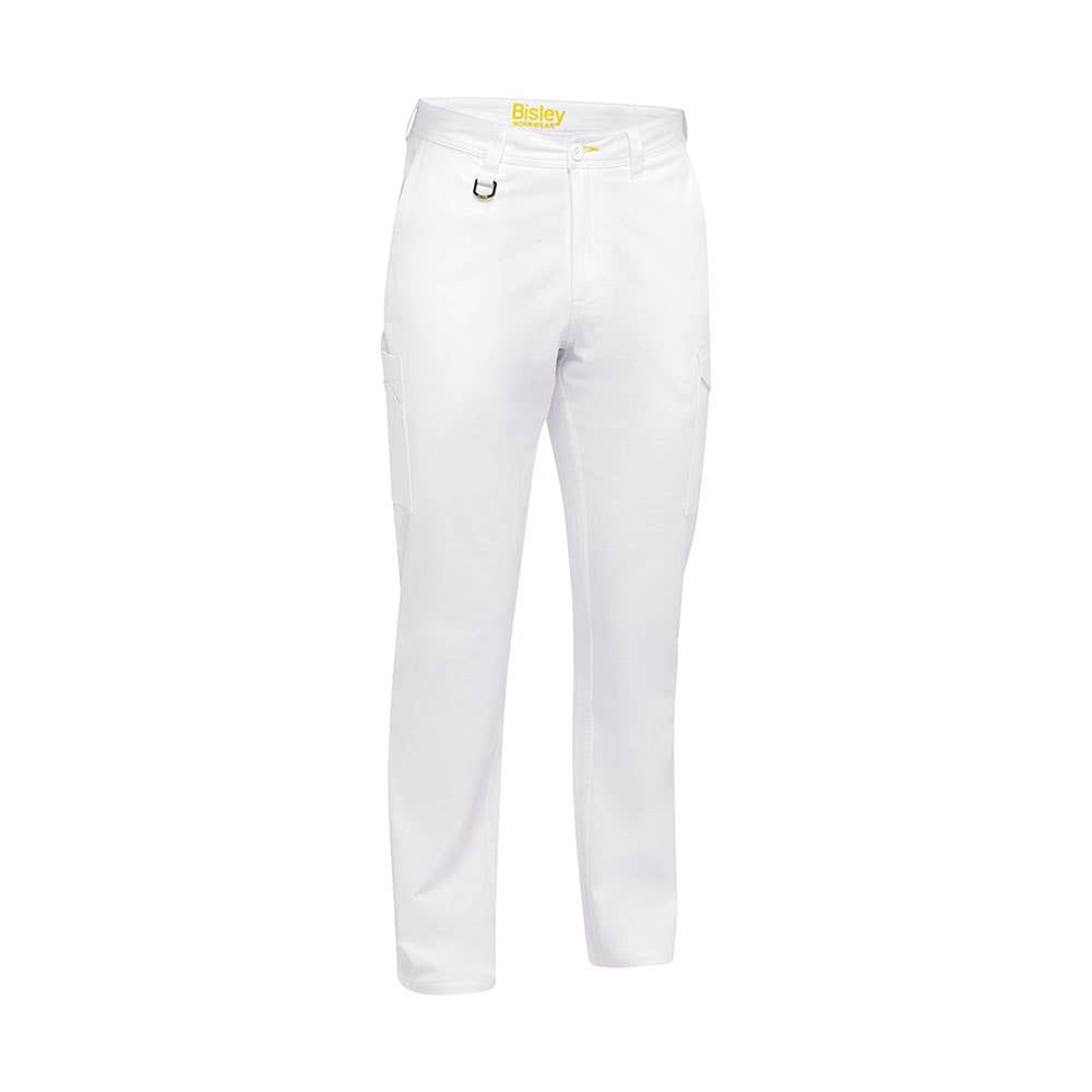 BPC6008 Stretch Cotton Drill Pants 280gsm White 102R 40049171 BPC6008 BWHTR02