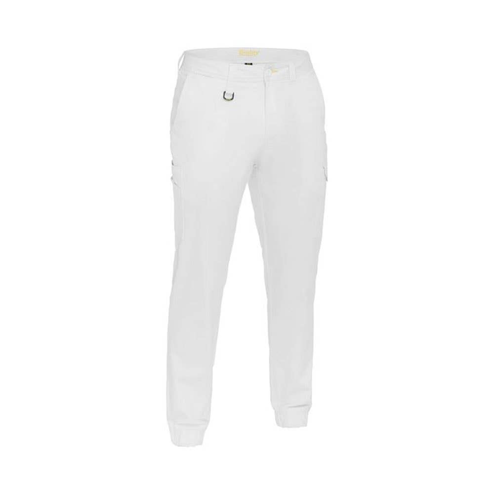BPC6028 Stretch Cotton Cuffed Cargo Pants 280gsm White 102R 40049259 BPC6028 BWHTR02