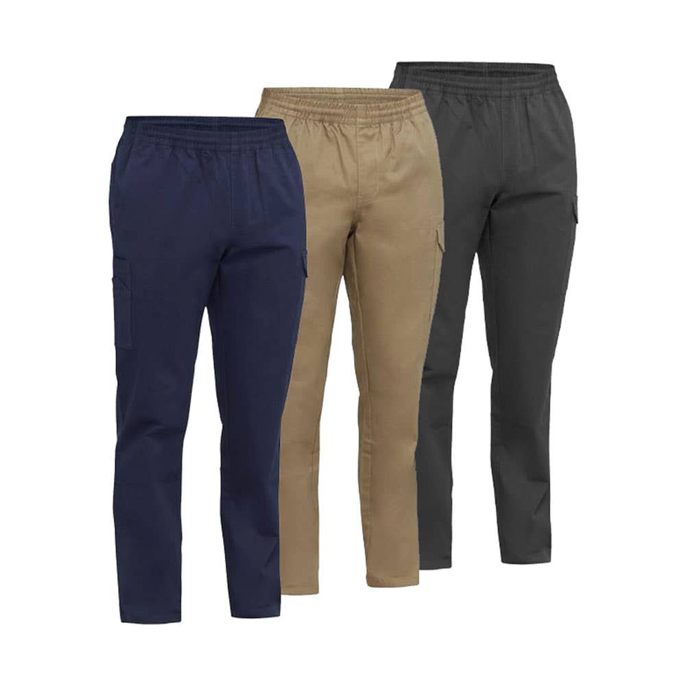 BPC6029 Stretch Cotton Elastic Waist Cargo Pants 280gsm BPC6029