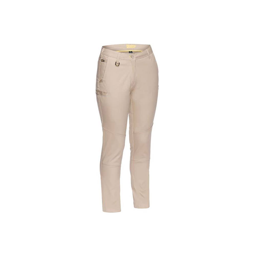 Pants Womens Stretch Cotton Pants Mid Rise Bisley 10 Stone BPL6015 BSTN10 40021320 BPL6015 BSTN10