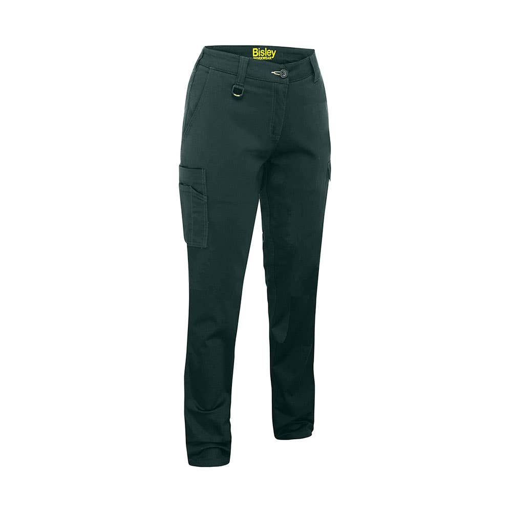 BPLC6008 Women's Stretch Cotton Cargo Pants 280gsm Green 22_40049590_BPLC6008_BGRG22