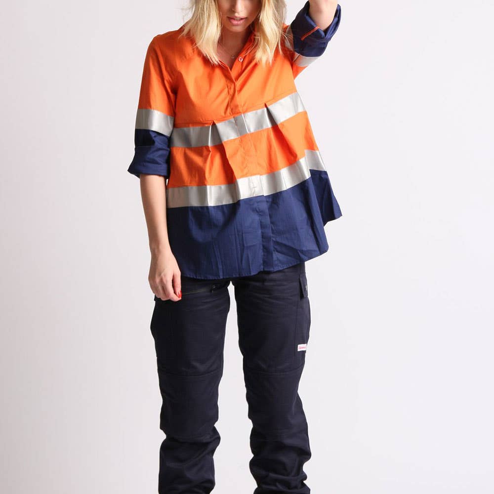 Pants Womens Maternity Cotton Drill 250gsm Margaret SE702 Navy 10 40016246 SE702-NAV-10