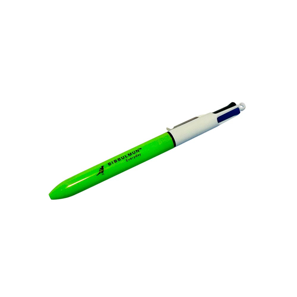 Bibbulmun 4 Colour Pen Green Barrel & White Top_40055709_Bibbulmun 4 Colour Pen