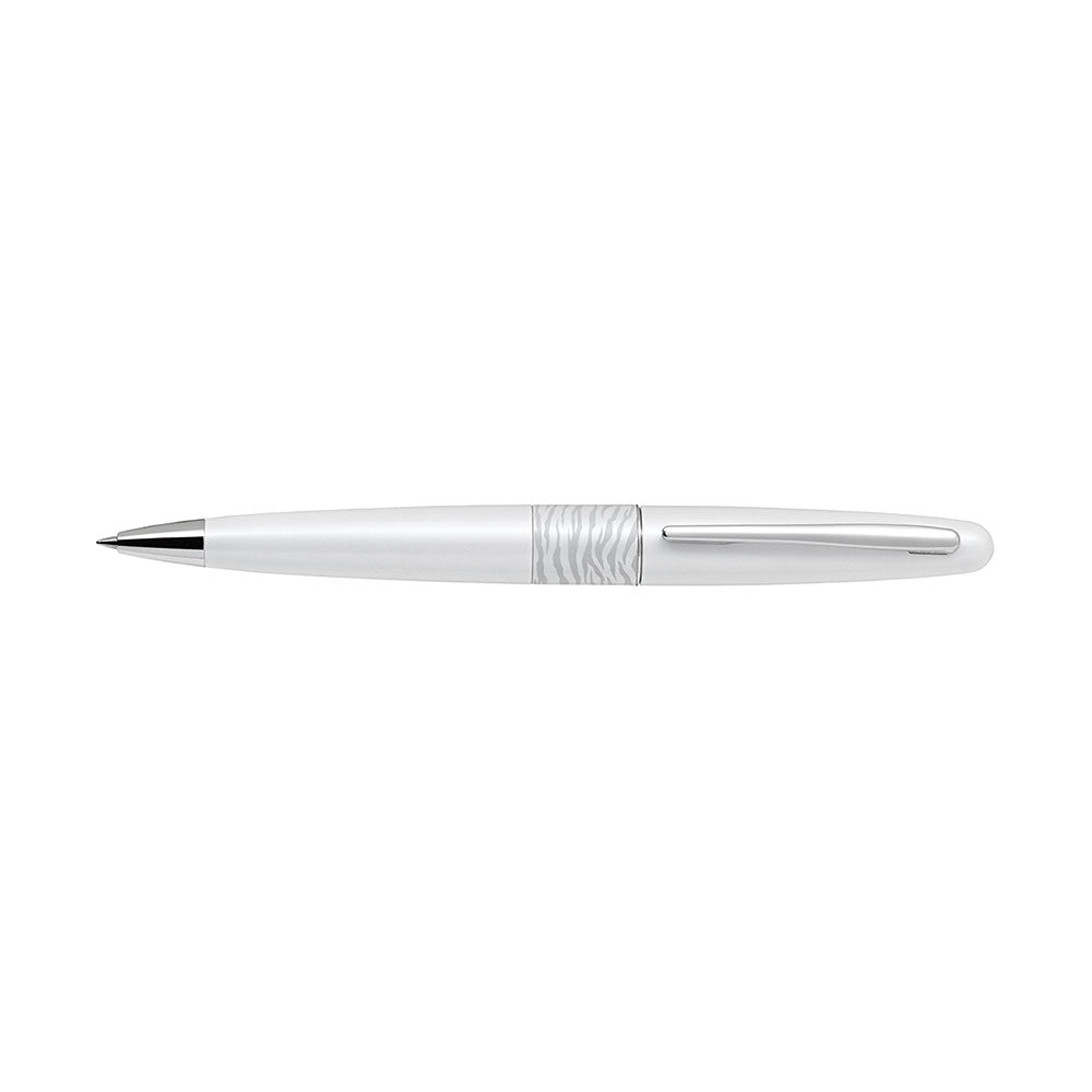 Pilot MR2 Ballpoint Pen Medium Black Ink White Tiger White Barrel_9023604_42886