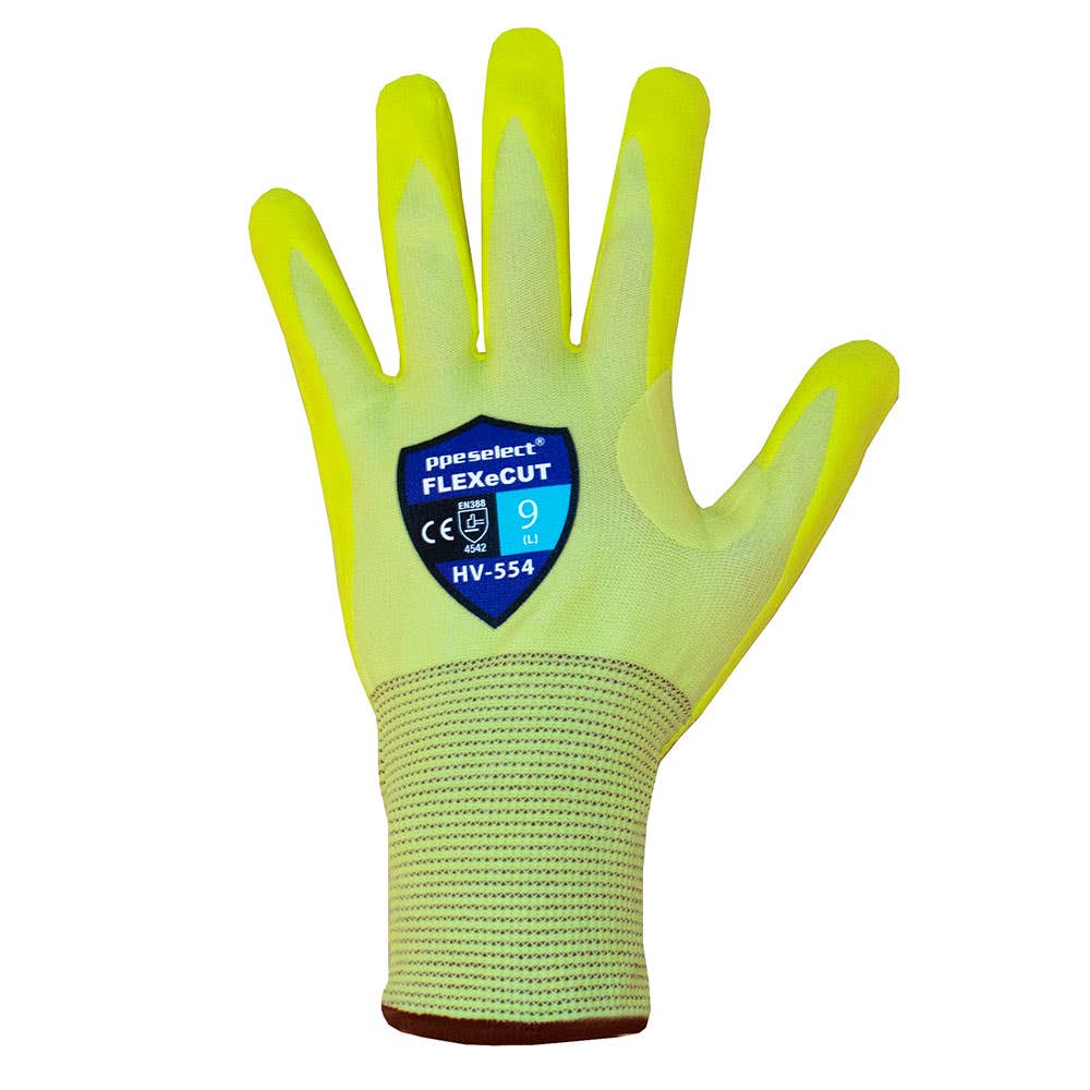 FlexeCut Cut C Hi-Vis Gloves PU/Nitrile Coated_PH554