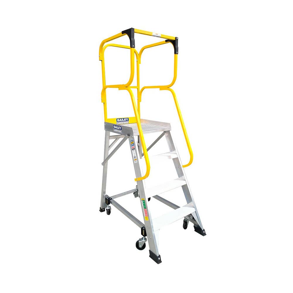 Aluminium Order Picking Platform 4 Steps 1.1m 150kg 40023610 FS13875