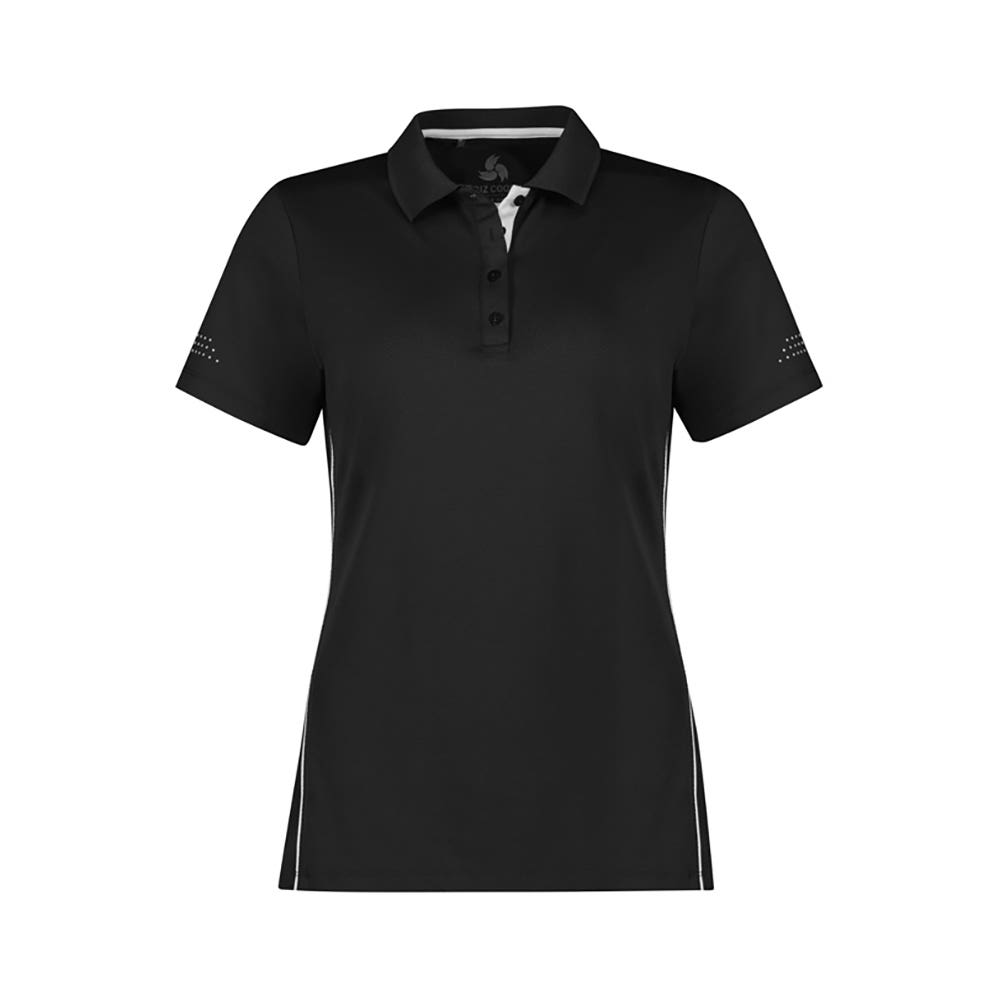 Shirt Polo S/S Womans Biz Cool Balance Black/White 10_584621_P200LS-BLK/WHT-10