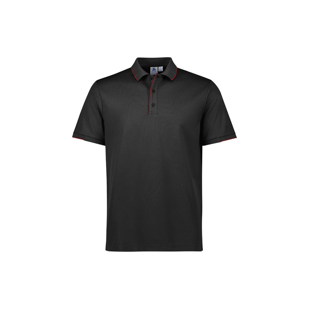 Shirt Polo S/S Polyester Mens Focus Black/Red 2XL 556155 P313MS-BLK/RED-2XL