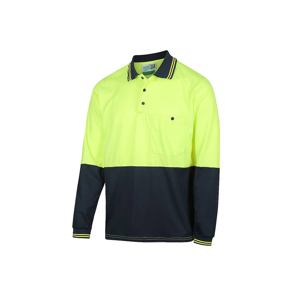5004 Hi-Vis Long Sleeve Polo Shirt 180gsm Iplex 5004IPL