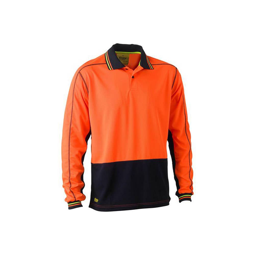 BK6219 Hi-Vis Polyester Mesh Long Sleeve Polo Shirt 140gsm ATOM Uniform ATOMBK6219