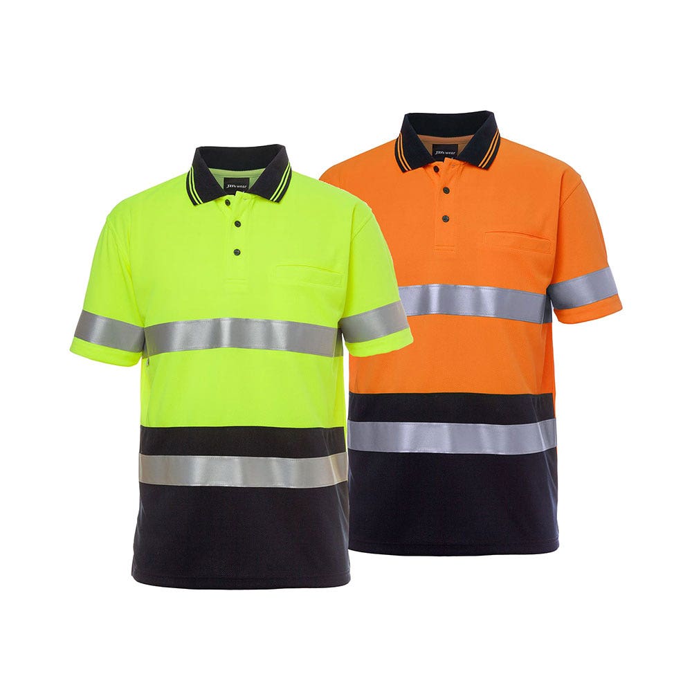6HVST Hi-Vis Short Sleeve Polo Shirt Taped Two-Tone 160gsm FURJB6HVST
