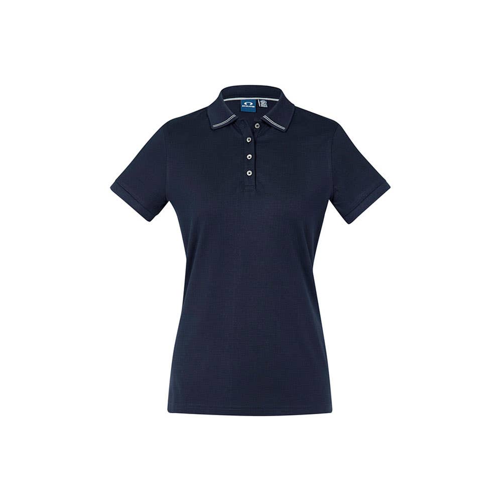 P106LS Aston Women's Polo Shirt 185gsm Navy/Silver 10 40031412 P106LS-NVY/SIL-10