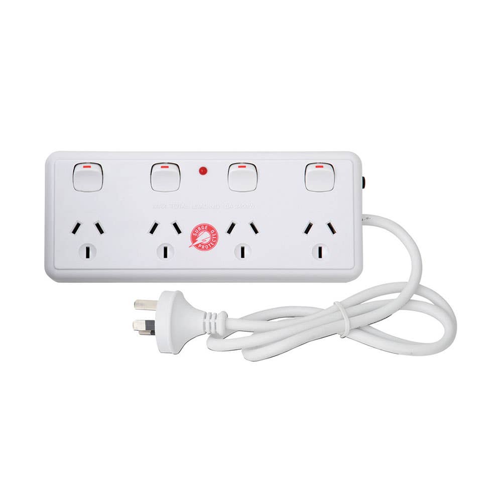 Powerboard 4 Outlet Individual Switches Surge Protection 60013817 PB45