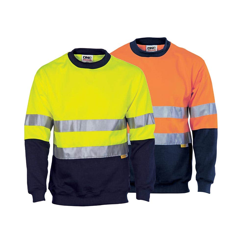 3824 Fleecy Hi-Vis Pullover Two-Tone Taped Sloppy Joe 300gsm BULGADNC3824