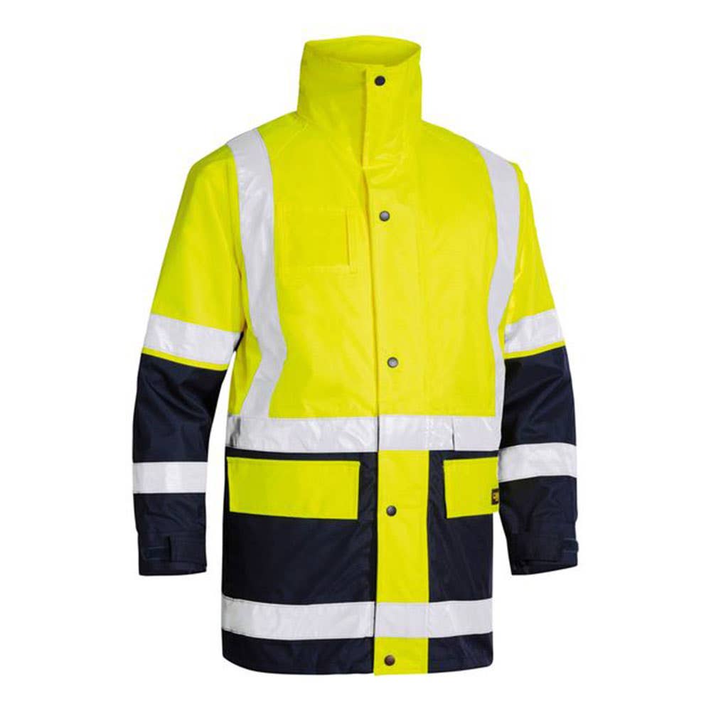 BK6975 Hi-Vis 5-in-1 Waterproof Taped Rain Jacket G&S Engineering BK6975GS