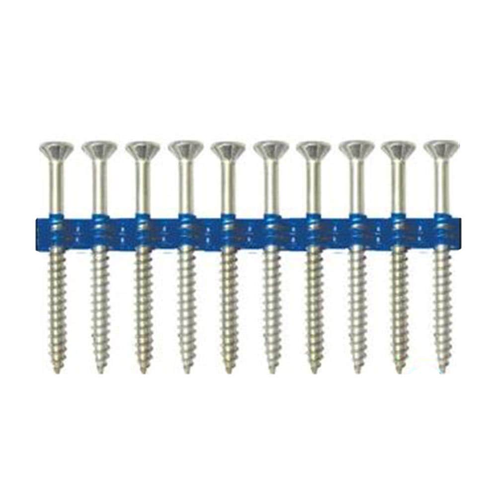 Fast Drive Collated Screws For Chipboard Countersunk Class 3 Galvanised 8G 10 x 50 Pk 2,000 40018040 FDCG0850