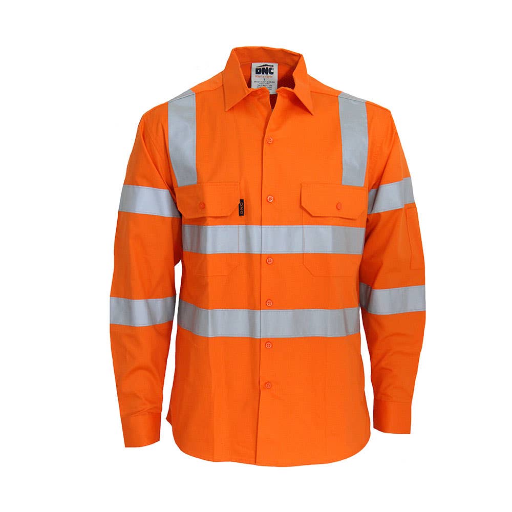 3543 Hi-Vis 3 Way Cool-Breeze Taped VIC Rail Shirt 155gsm_3543