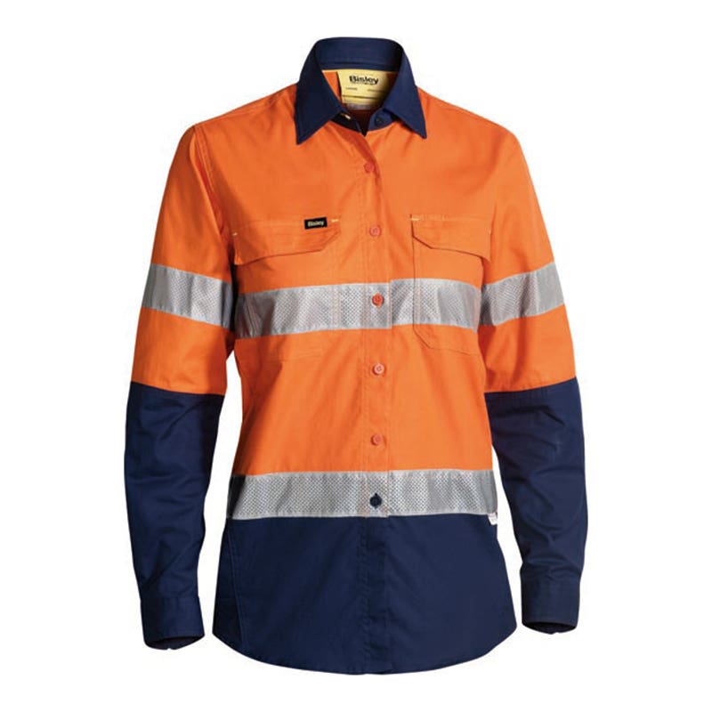 BL6415T Women's X Airflow™ Hi-Vis Ripstop Taped Shirt 150gsm + UGL_UGLBL6415TEMB