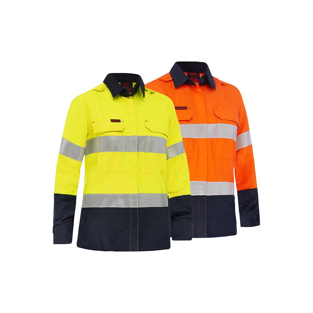 BL8438T Apex 185 Women's Hi-Vis FR Ripstop Taped Shirt PPE2 185gsm GENBL8438T GENBL8438T