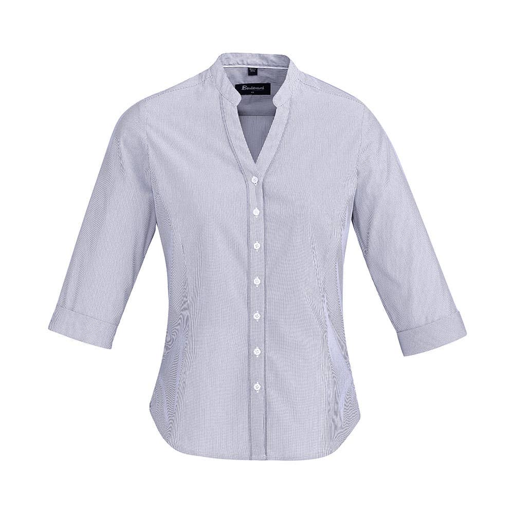 Shirt Womens 3/4 Sleeve Bordeaux 40114 Biz Corporates BIZ40114