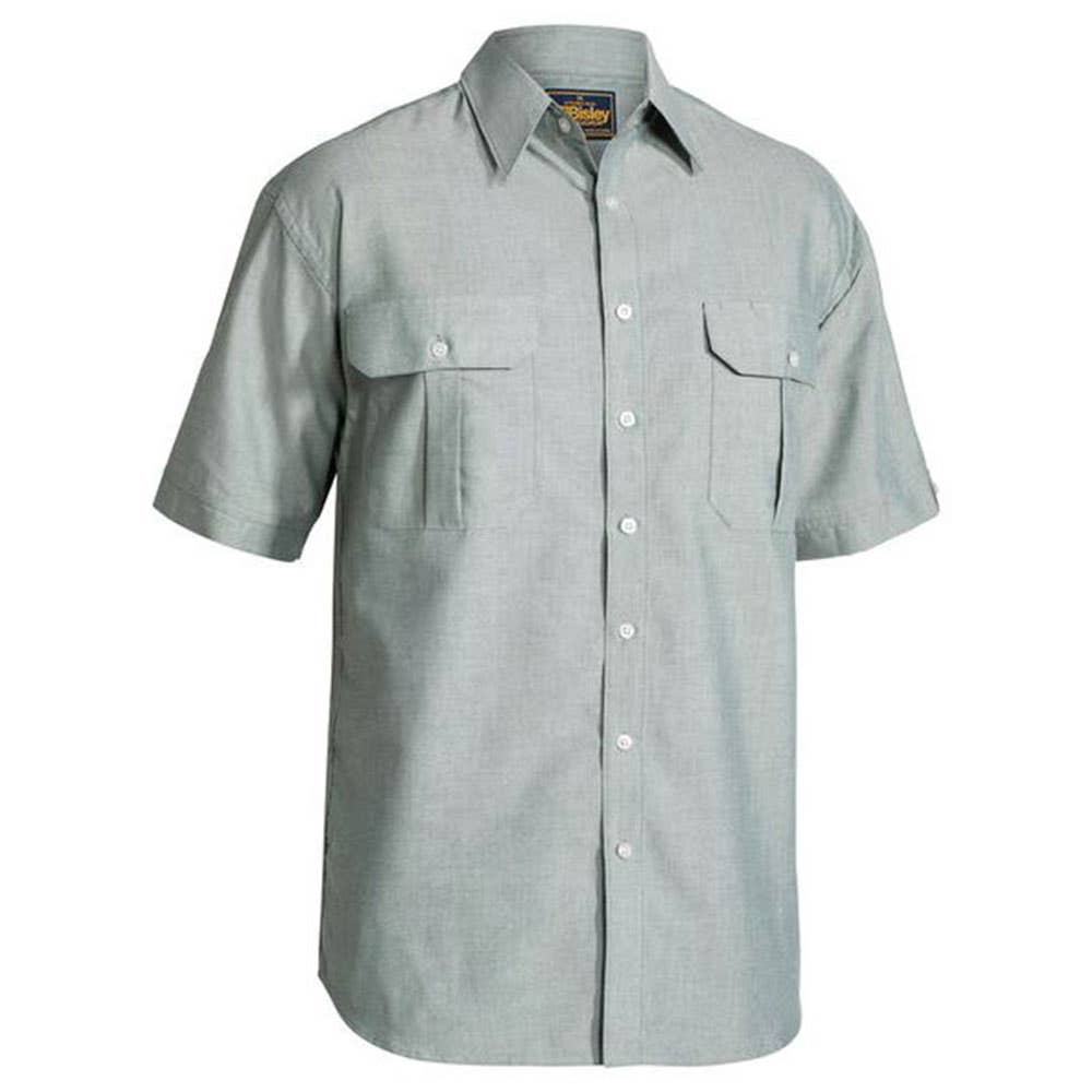 Shirt Short Sleeve Poly/Cotton 135gsm Green 2XL BS1030 Bisley 40008764 BS1030 BLWR2XL