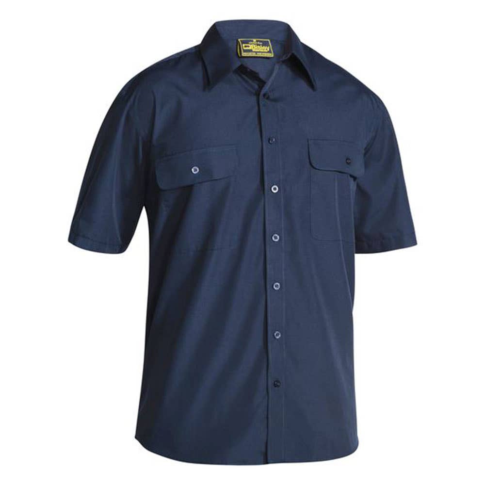 Shirt S/S Poly/Cotton 110gsm Perm Press Midnight 2XL Bisley 40008805 BS1526 BDKN2XL