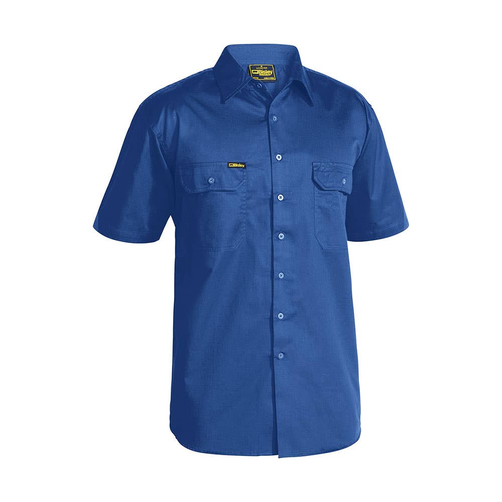 BS1893 Cool Lightweight Drill Short Sleeve Shirt 155gsm Royal 2XL_40049674_BS1893_BVCB2XL
