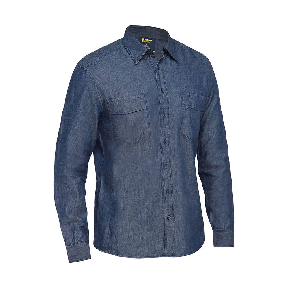 BS6602 Long Sleeve Denim Shirt 150gsm Blue 2XL 40049866 BS6602 BDAD2XL
