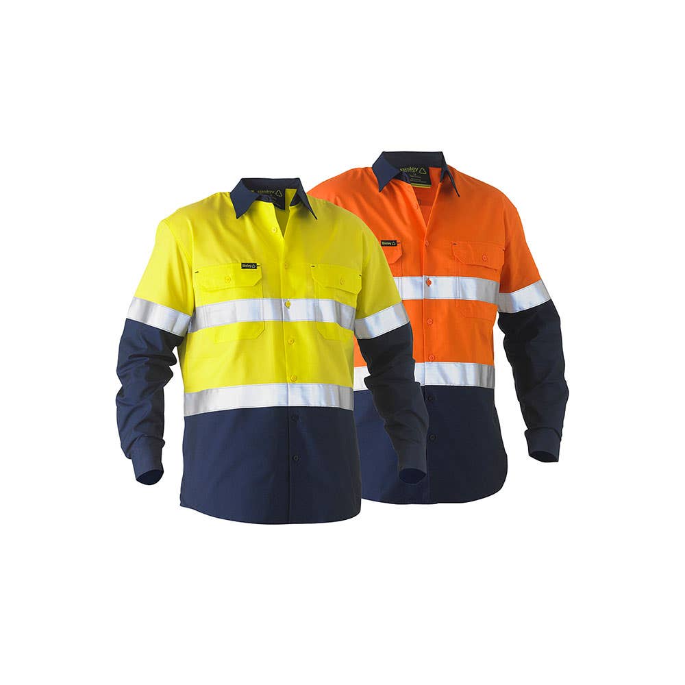 BL6996T Women's Hi-Vis Recycled Drill Taped Shirt 140gsm BL6996T