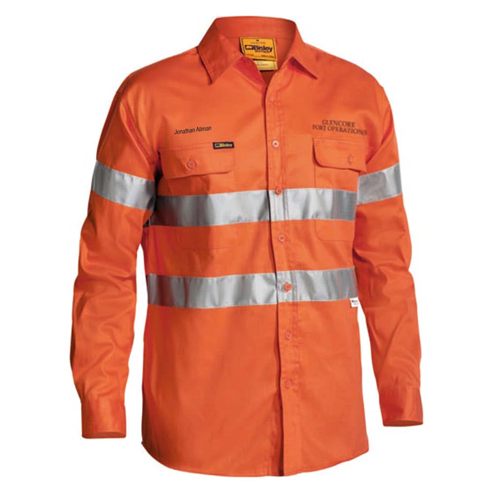BT6482 Hi-Vis Drill Taped Shirt 190gsm Port + GC Logo BT6482GP