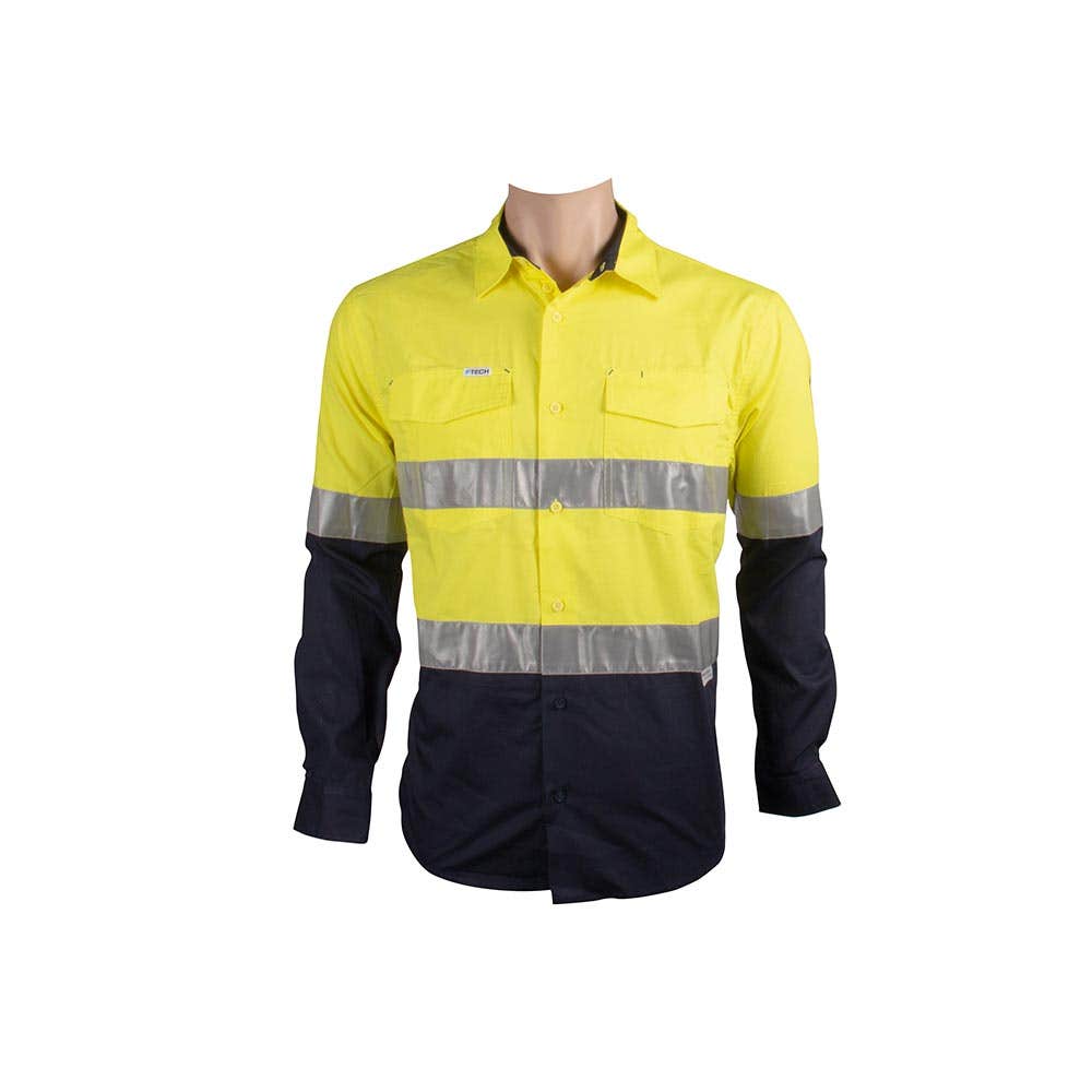 FT10T Hi-Vis Long Sleeve Taped Shirt Iplex FT10THVIPL