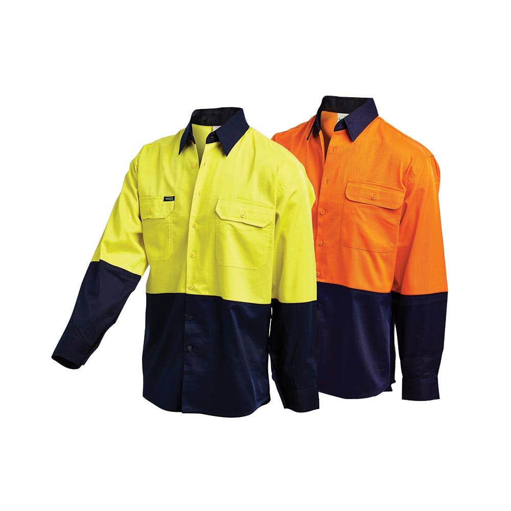 2003 Hi-Vis Long Sleeve Shirt Two-Tone 190gsm 2003