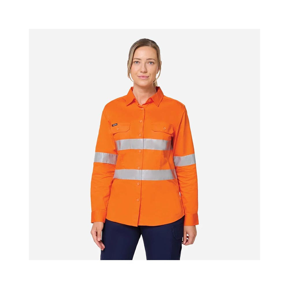 K44249 Ladies Originals L/S Cotton Taped Shirt 145gsm KingGee_K44249
