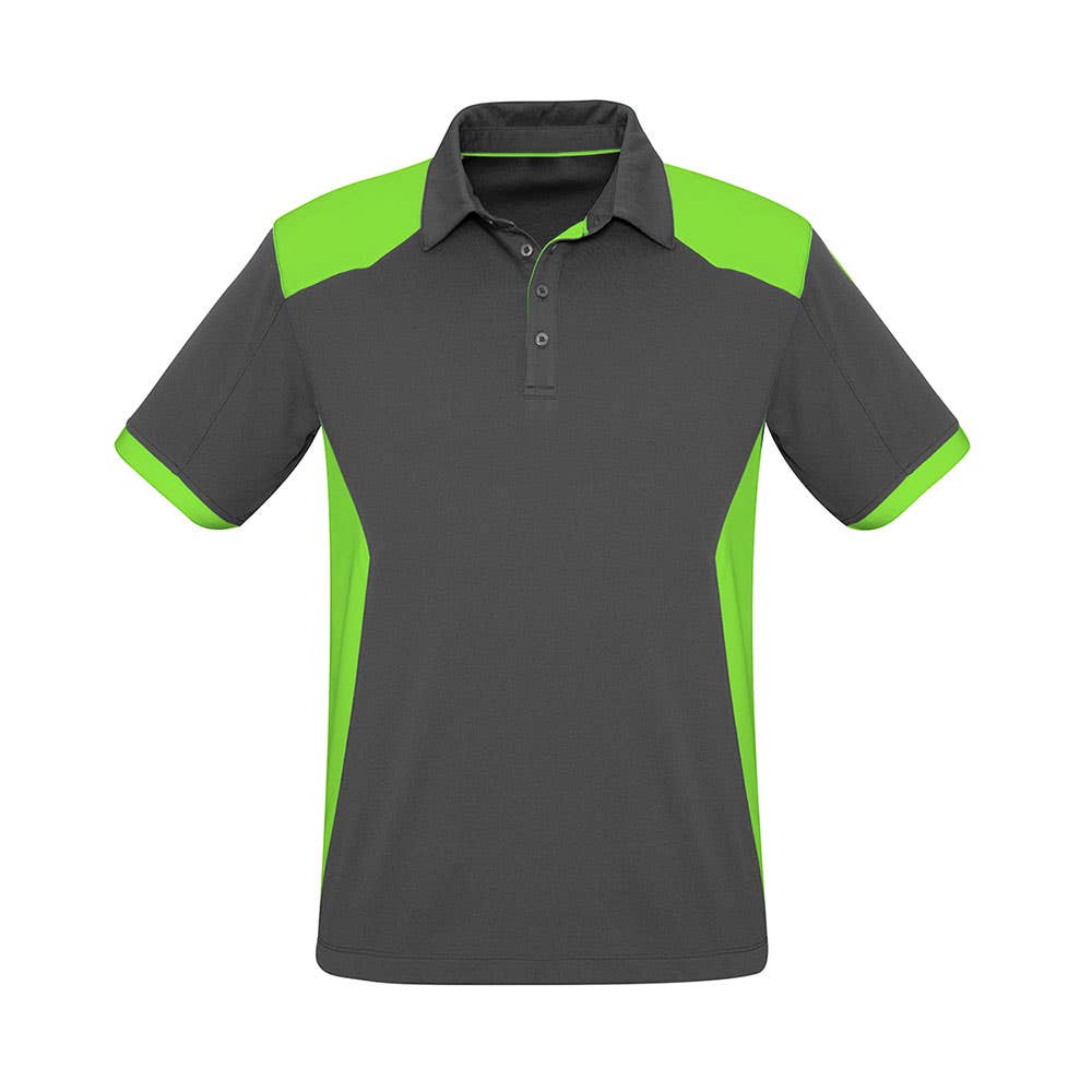 Shirt Polo S/S Micro Polyester Biz Cool Rival Grey / Fluoro Lime 3XL Biz_474024_P705MS-GRY/LIME-3XL