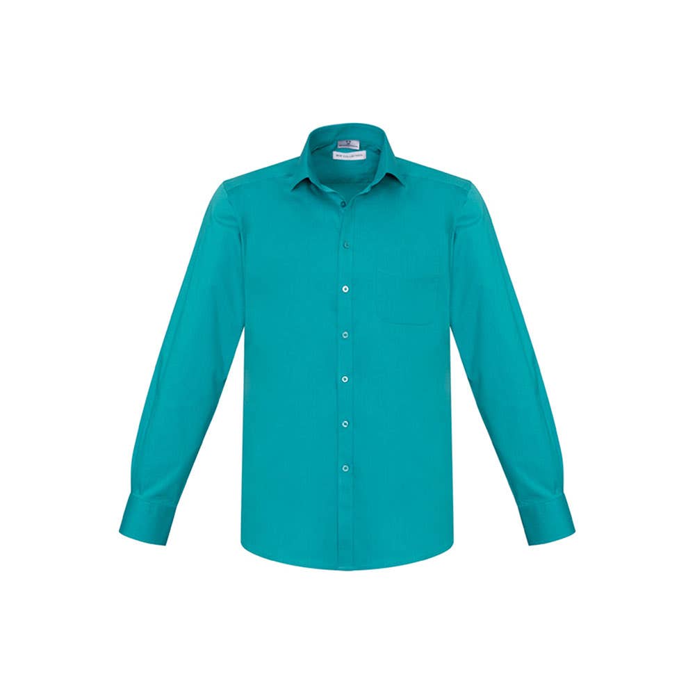 Shirt L/S Poly Cotton Rich Monaco Teal 2XL Biz_450850_S770ML-TEAL-2XL