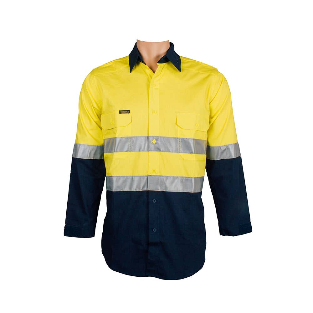 Shirt C/D Kevlar Sleeve Taped Yel/Navy - 2XL 55567995 WF590KT-YN-2XL