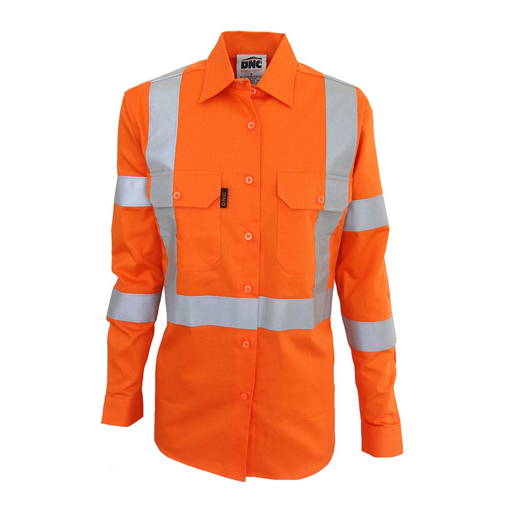 3544 Women's Hi-Vis Biomotion Taped Shirt WestConnex Rozelle Interchange Logo ROZDNC3544