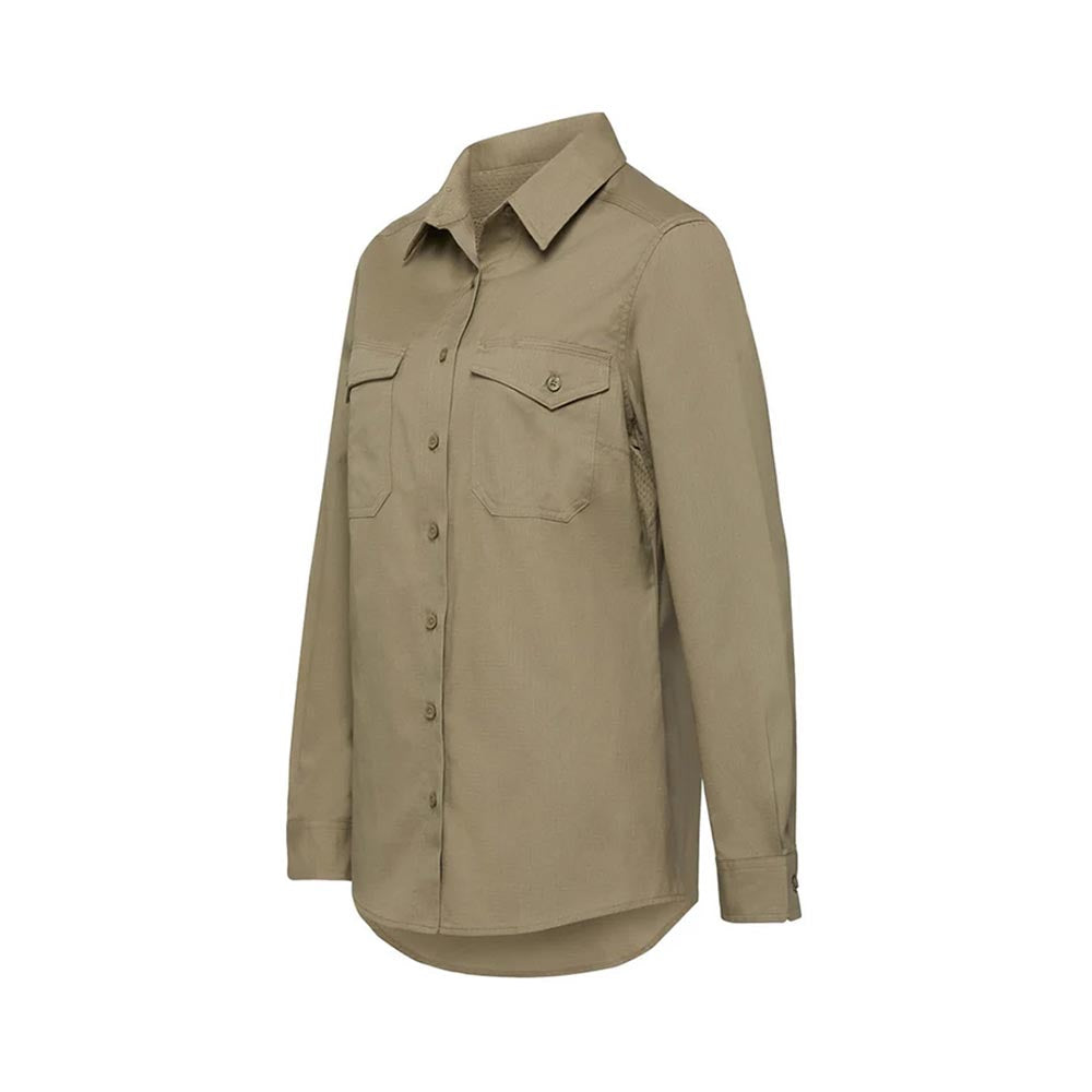 King Gee Womens Workcool 2 L/S Ripstop Shirt L/S Khaki 16 K69880_600615_K69880-KHA-16