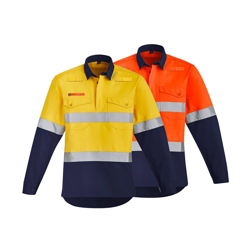 ZW143 Hi-Vis FR Closed Front Taped Shirt 250gsm ZW143