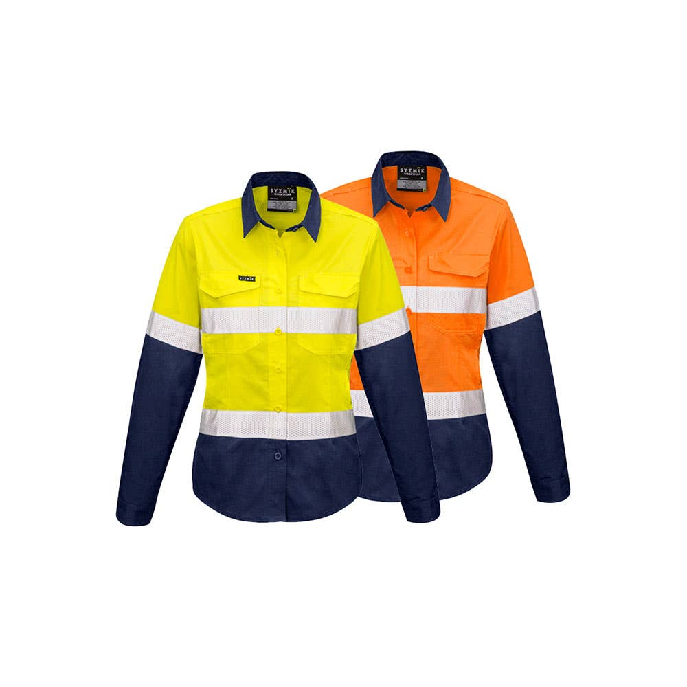 ZW720 Women's Hi-Vis Rugged Cooling Spliced Taped Shirt 145gsm ZW720
